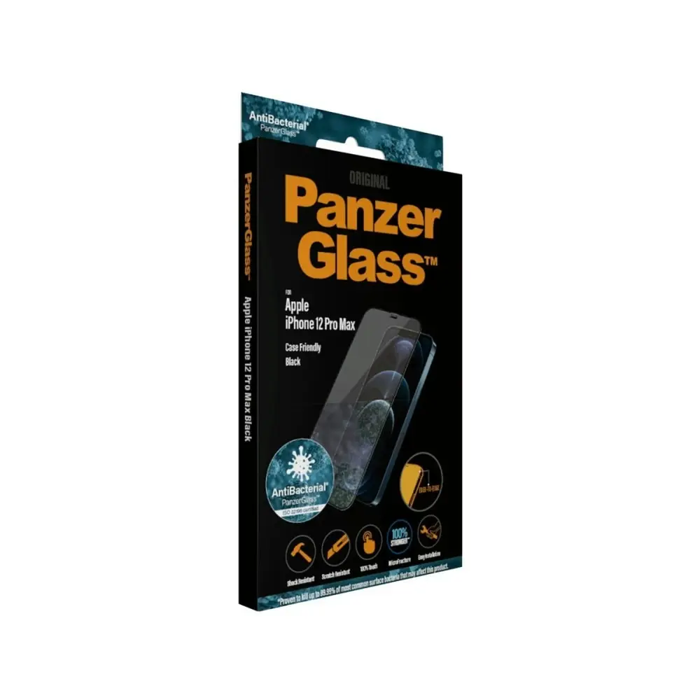 PanzerGlass Edge to Edge Screen Protector for iPhone 12 Pro Max - Black