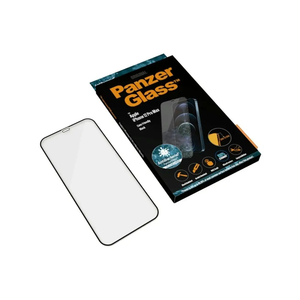 PanzerGlass Edge to Edge Screen Protector for iPhone 12 Pro Max - Black