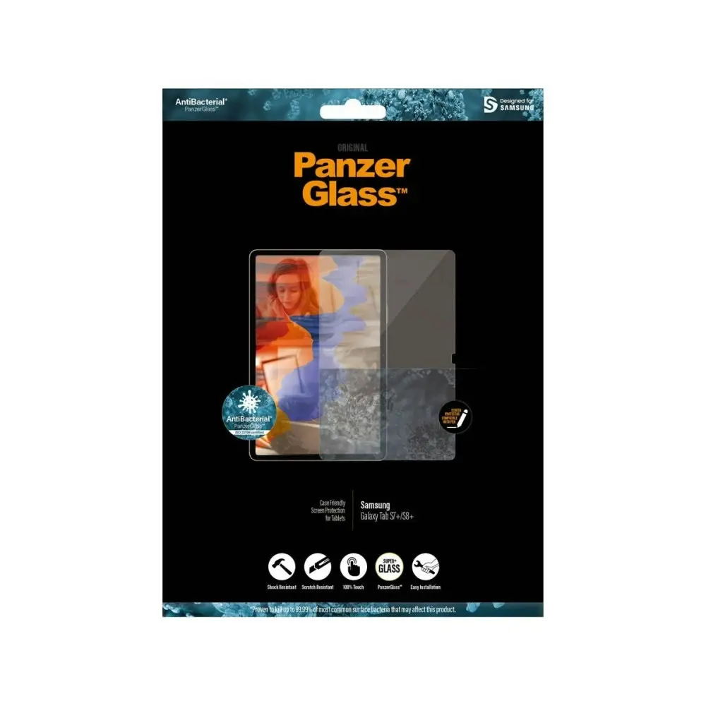 PanzerGlass UltraWide Fit Screen Protector for Samsung Galaxy Tab S7+/S8+/S9+