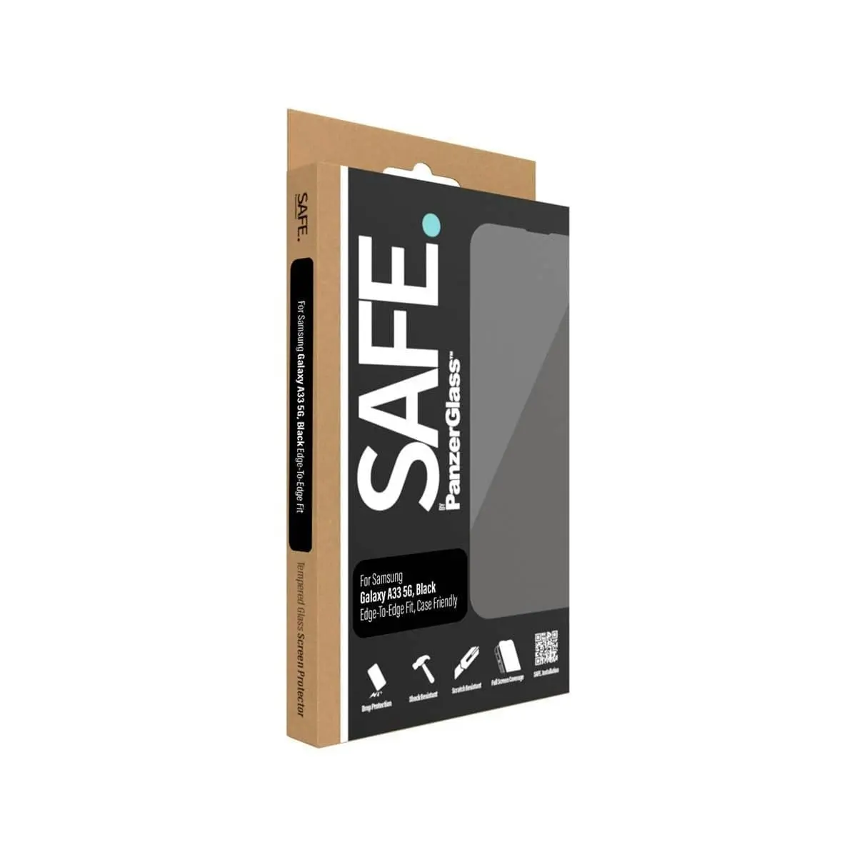 SAFE by Panzer Edge to Edge Screen Protector for Samsung A33 5G - Black