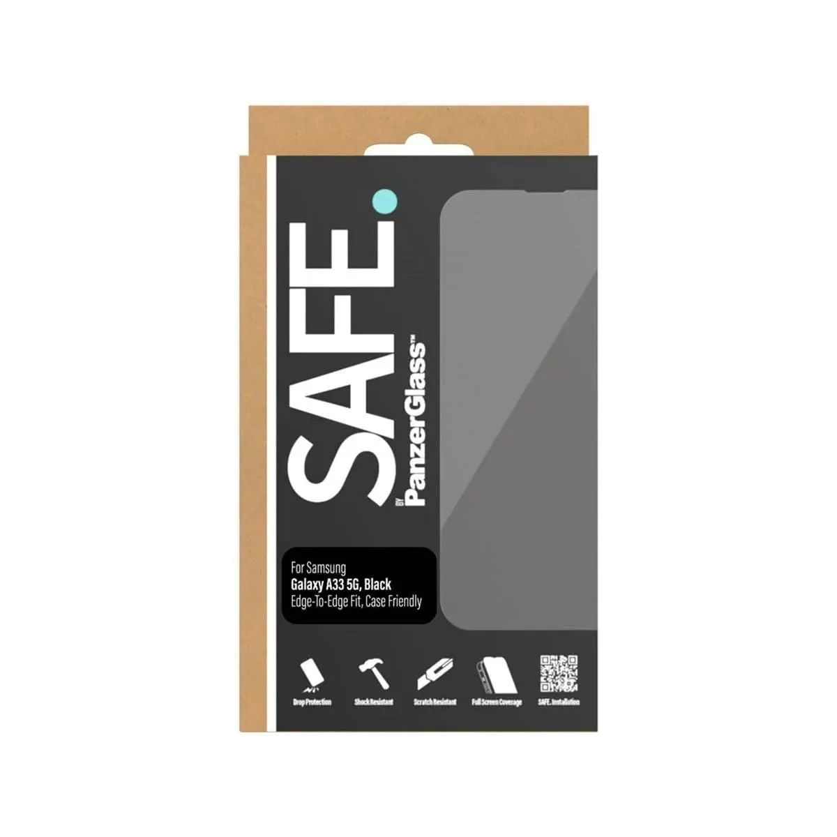 SAFE by Panzer Edge to Edge Screen Protector for Samsung A33 5G - Black