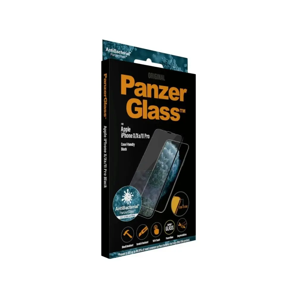 PanzerGlass Edge to Edge Screen Protector for iPhone Xs/X/11 Pro - Black