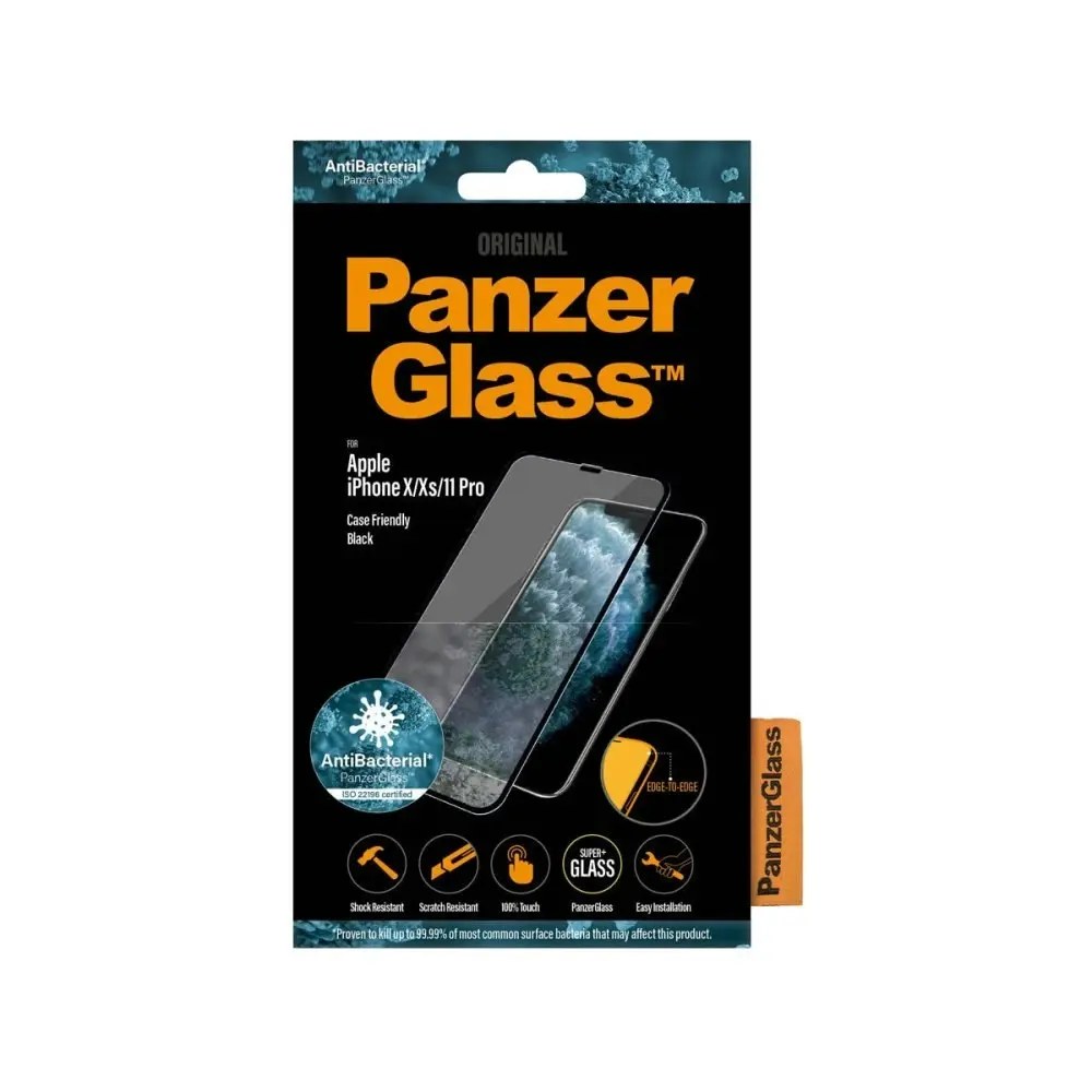 PanzerGlass Edge to Edge Screen Protector for iPhone Xs/X/11 Pro - Black