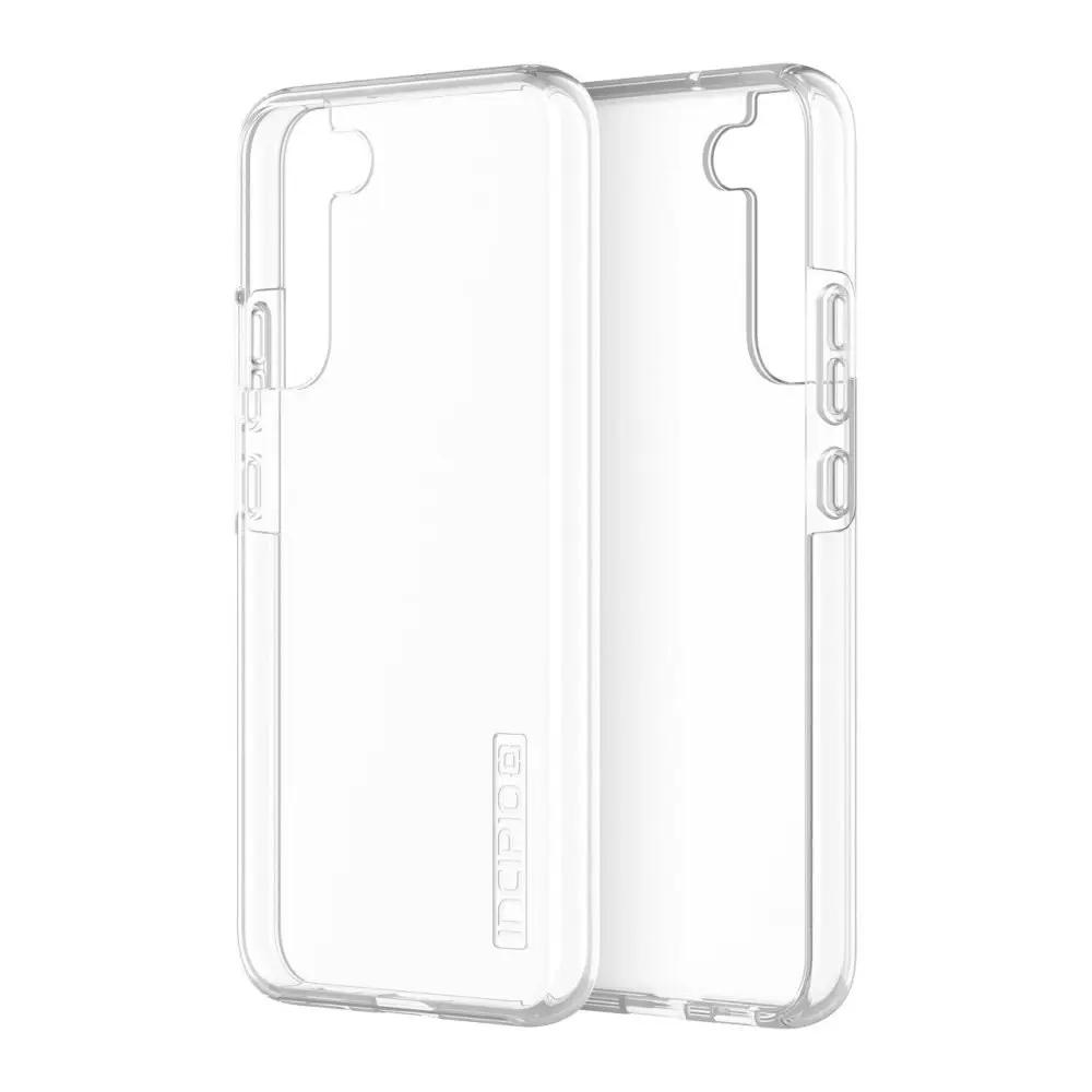 Incipio DualPro Classic+ for Samsung Galaxy S22+ - Clear with Clear & Alantic Blue Buttons