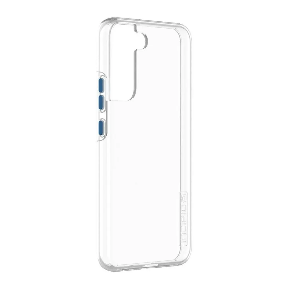 Incipio DualPro Classic+ for Samsung Galaxy S22+ - Clear with Clear & Alantic Blue Buttons