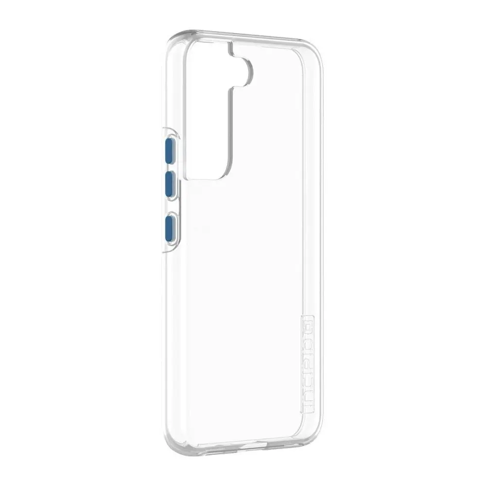 Incipio DualPro Classic+ for Samsung Galaxy S22 - Clear with Clear & Alantic Blue Buttons