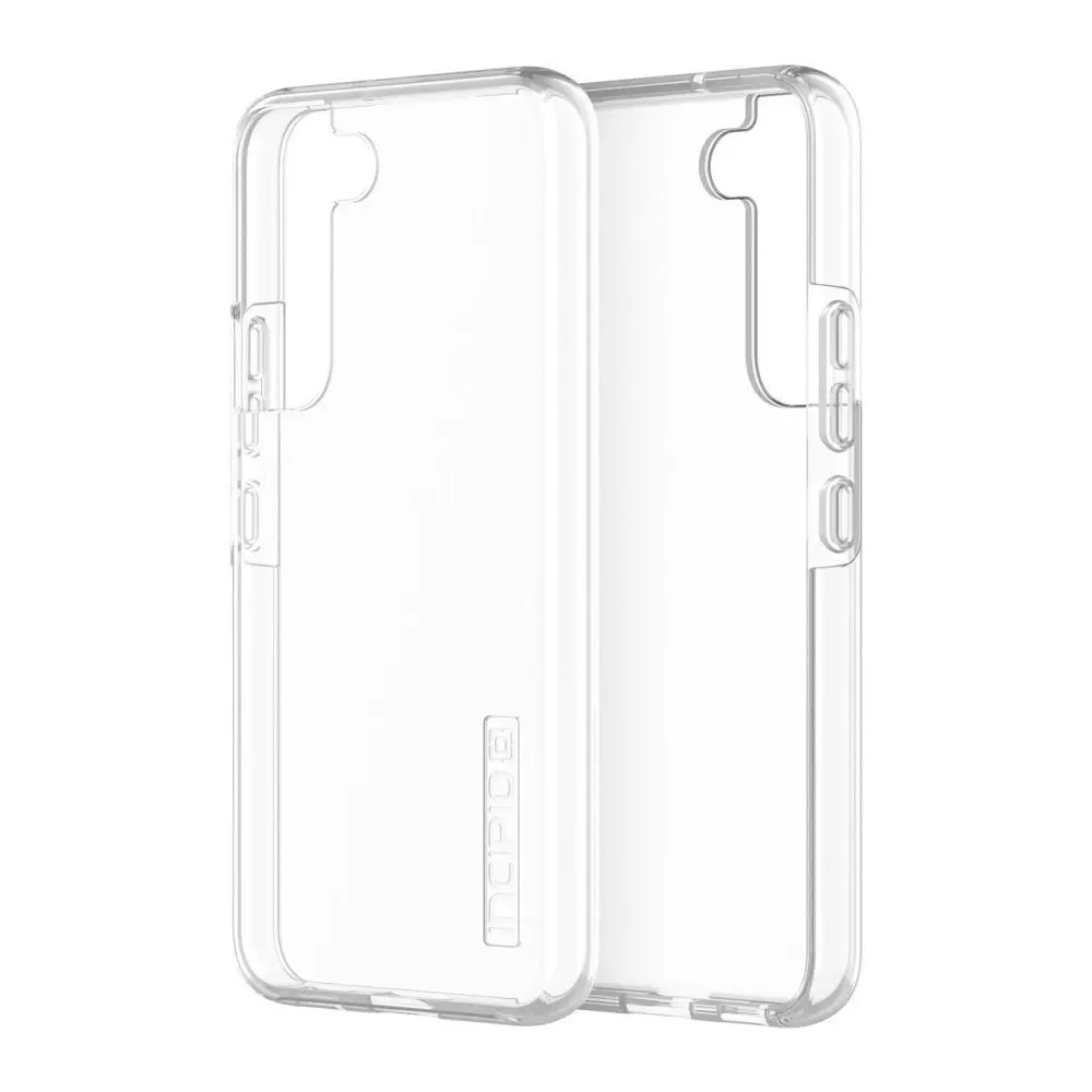 Incipio DualPro Classic+ for Samsung Galaxy S22 - Clear with Clear & Alantic Blue Buttons