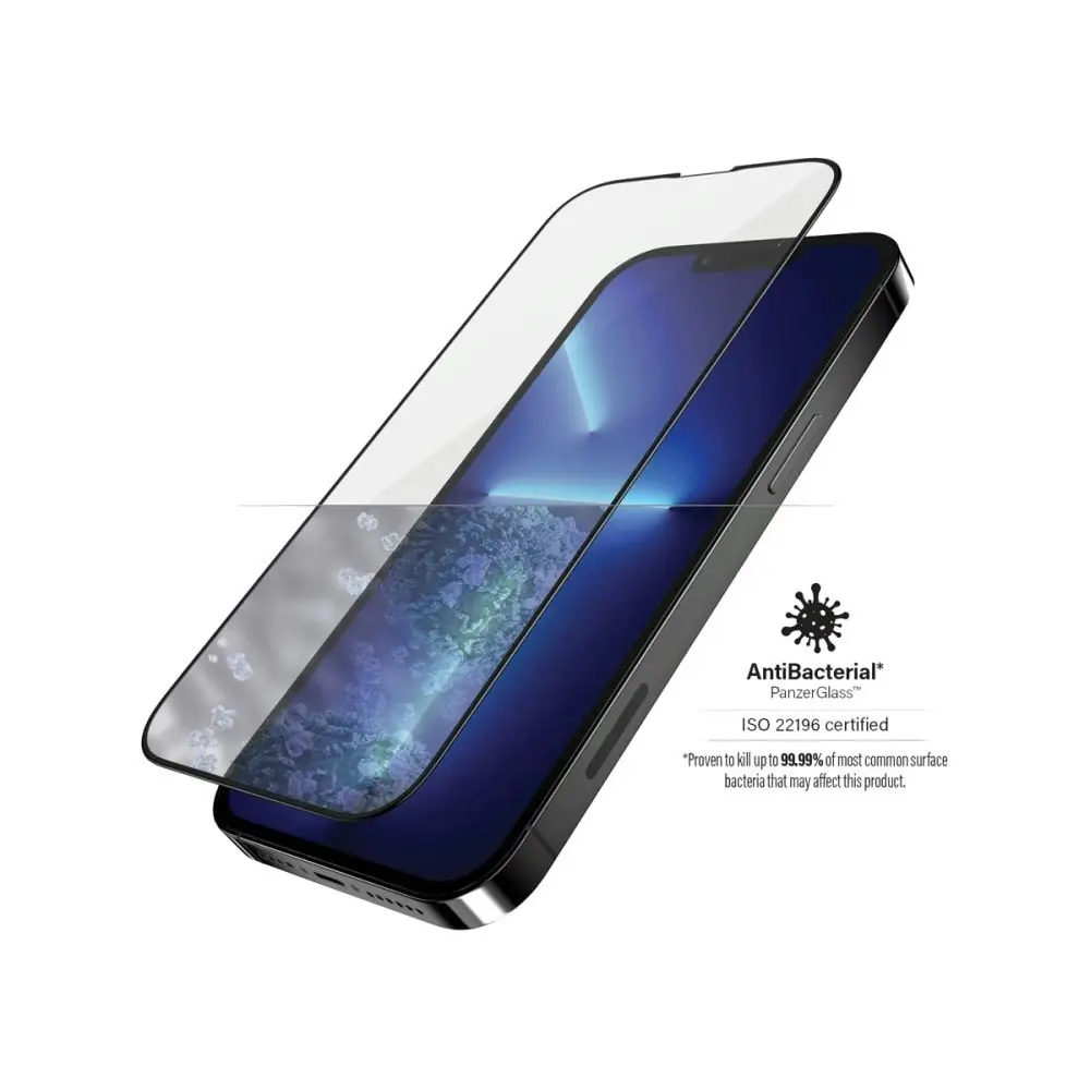 PanzerGlass CaseFriendly Black Phone Screen Protector for iPhone 13 Pro Max - Clear