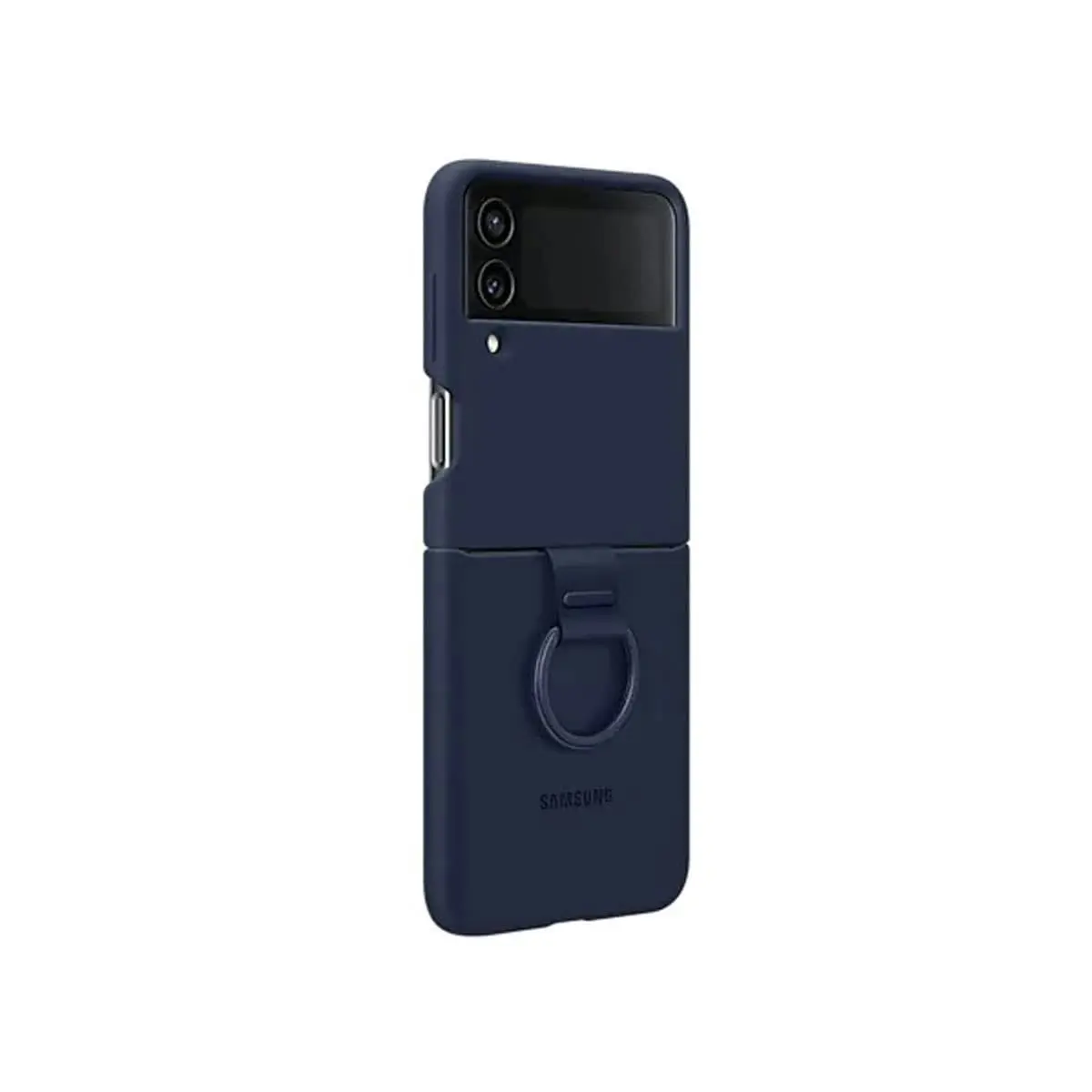 Samsung Silicone Cover with Ring for Galaxy Z Flip4 - Navy