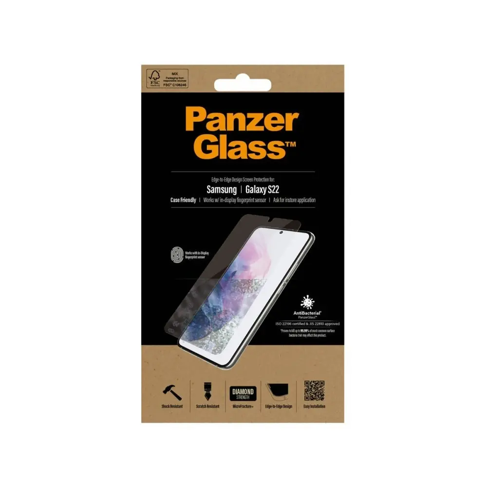 PanzerGlass Edge to Edge Screen Protector for Samsung GS22 - Black