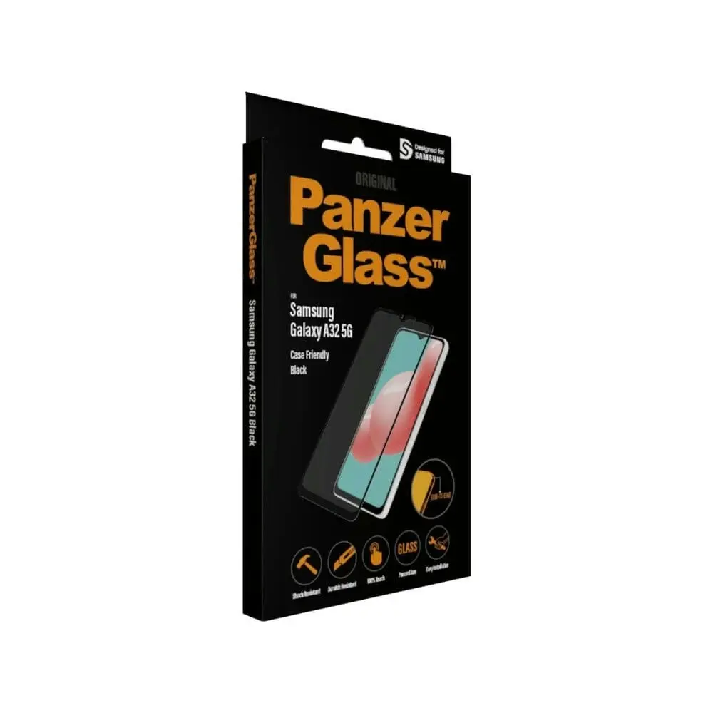 PanzerGlass Edge to Edge Screen Protector for Samsung Galaxy A32 5G - Black