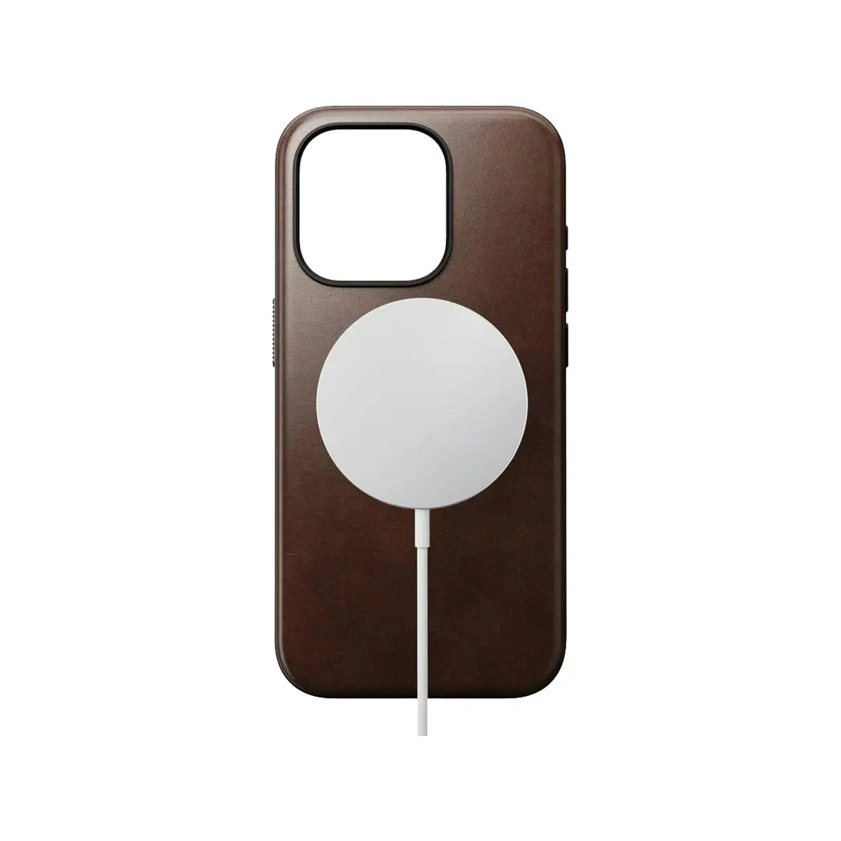 Nomad Leather Phone Case for iPhone 15 Pro - Brown - Horween