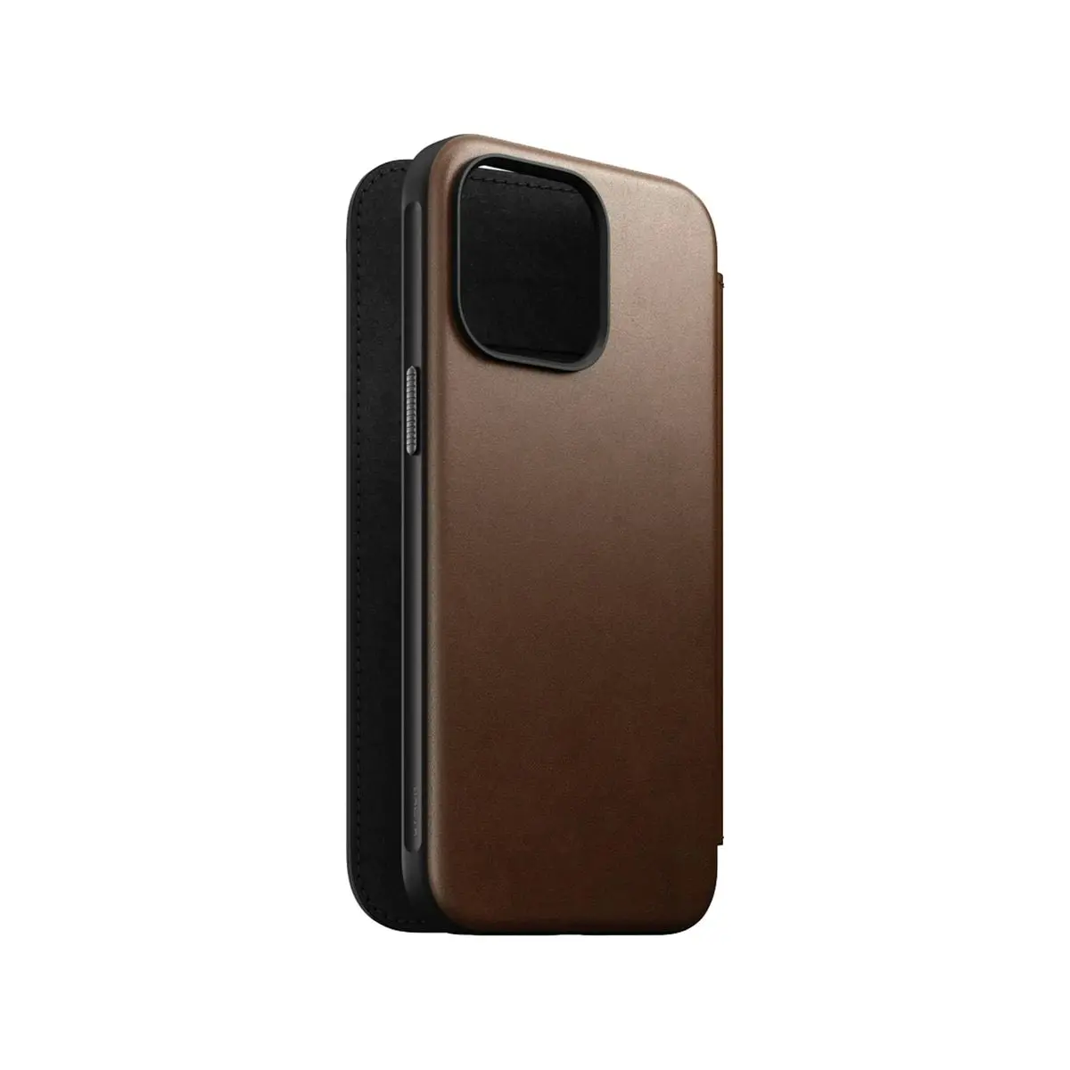 Nomad Leather Folio Case for iPhone 15 Pro Max - Brown - NMD