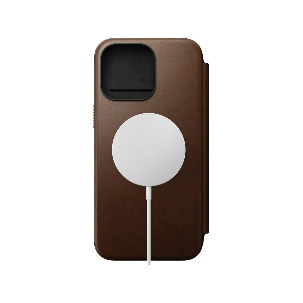 Nomad Leather Folio Case for iPhone 15 Pro Max - Brown - NMD