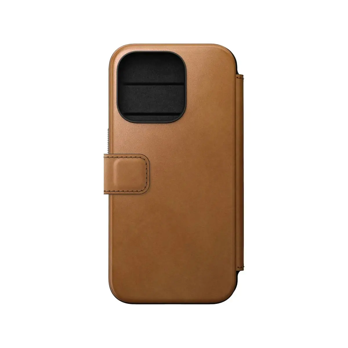 Nomad Leather Folio Case for iPhone 15 Pro - English Tan - NMD