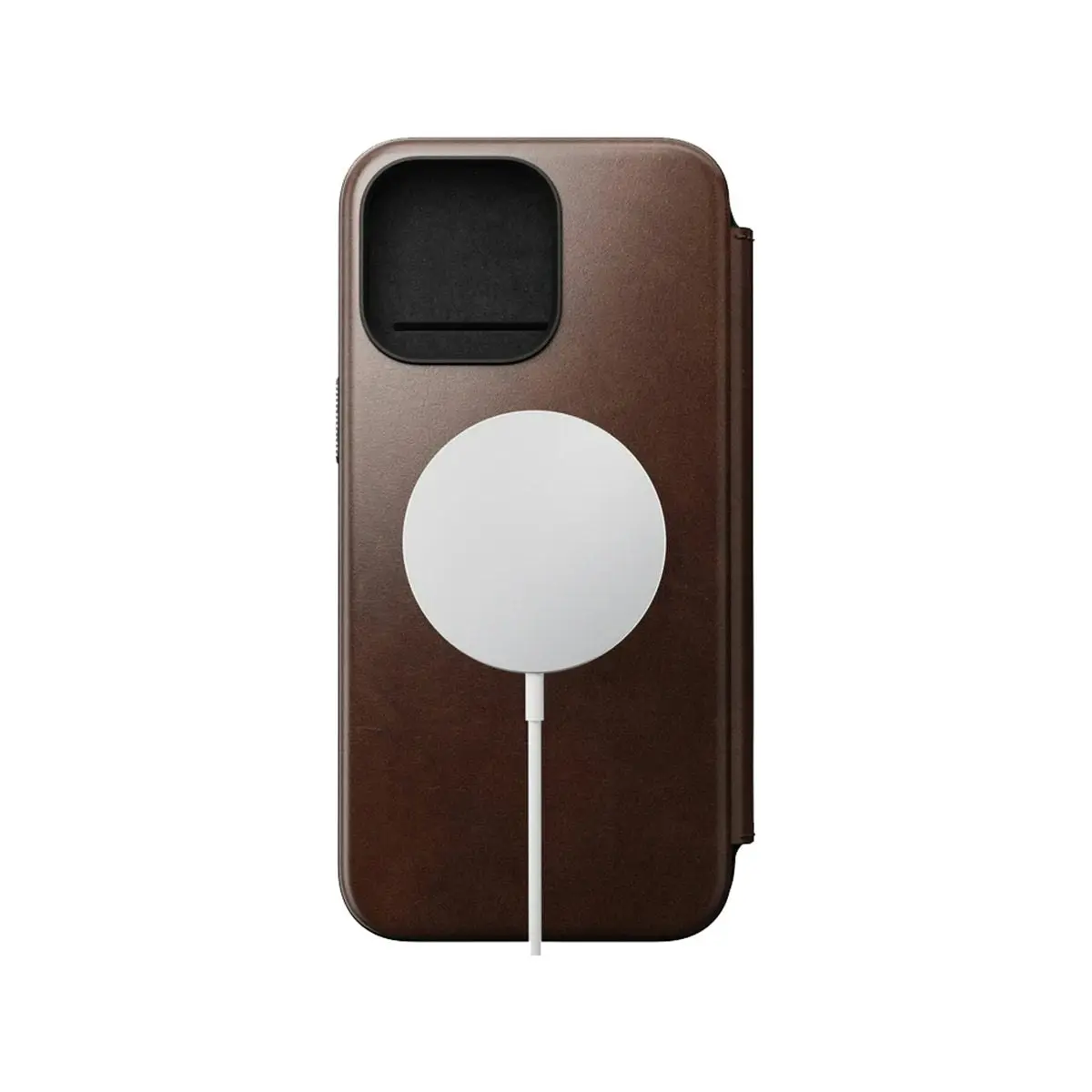 Nomad Leather Folio Case for iPhone 15 Pro Max - Brown - Horween