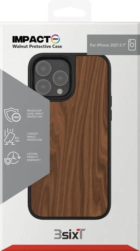 Impact Zero(R) Walnut Protective Case for iPhone 13 Pro Max