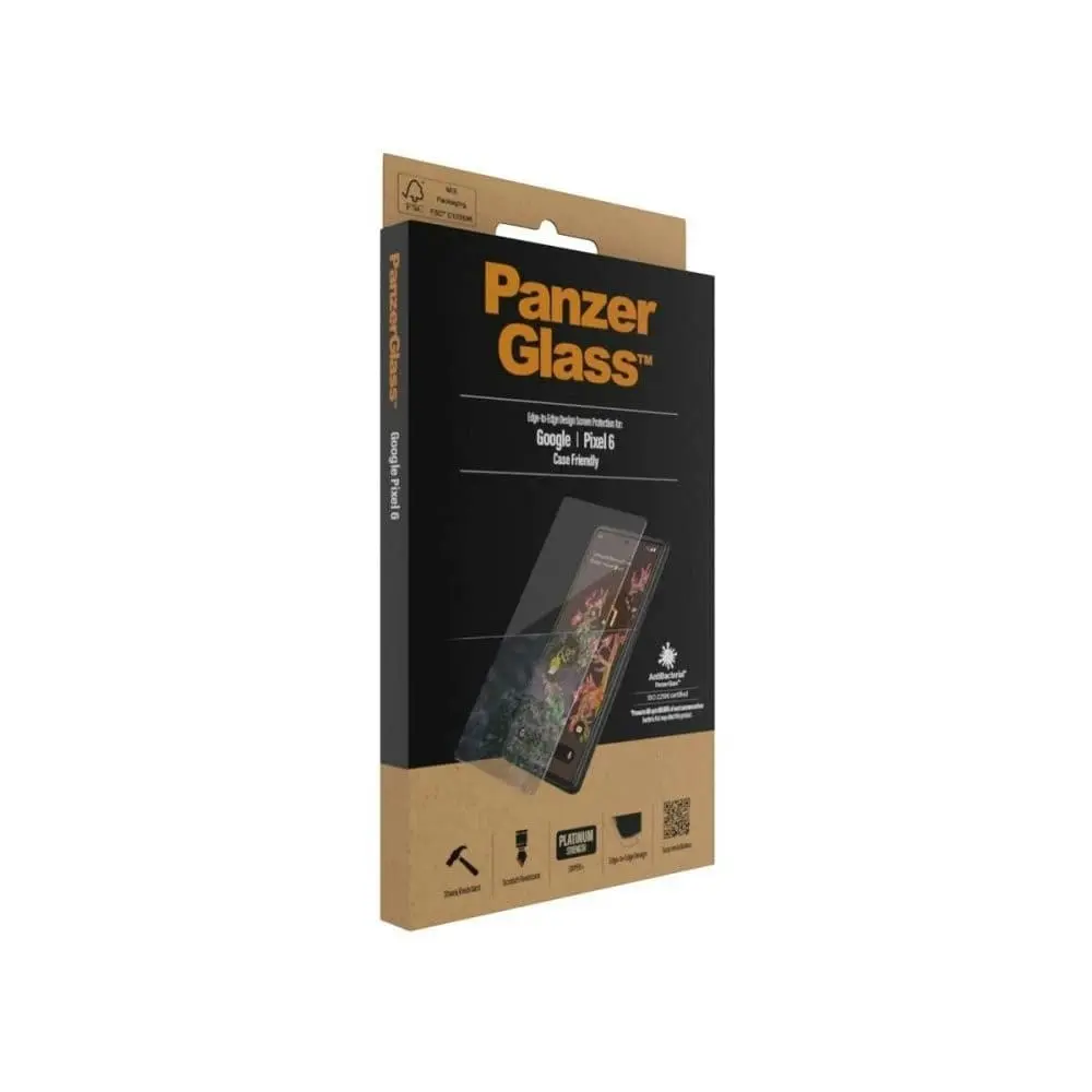 PanzerGlass Edge to Edge Screen Protector for Google Pixel 6 - Black