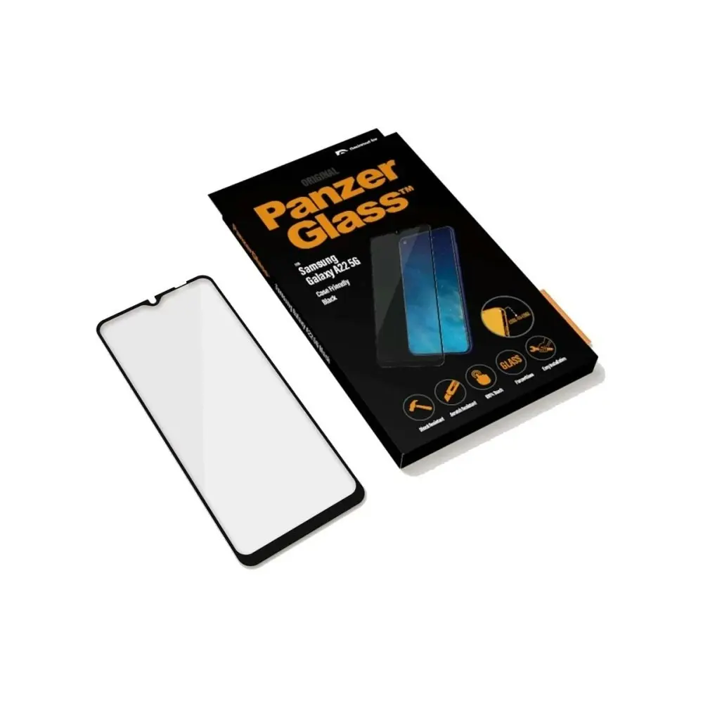 PanzerGlass Edge to Edge Screen Protector for Samsung Galaxy A22 5G - Black