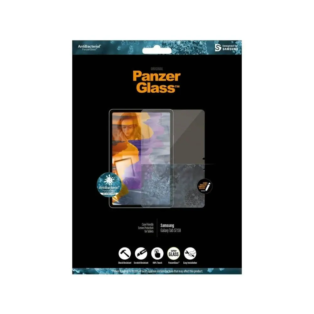 PanzerGlass UltraWide Fit Screen Protector for Samsung Galaxy Tab S7/S8