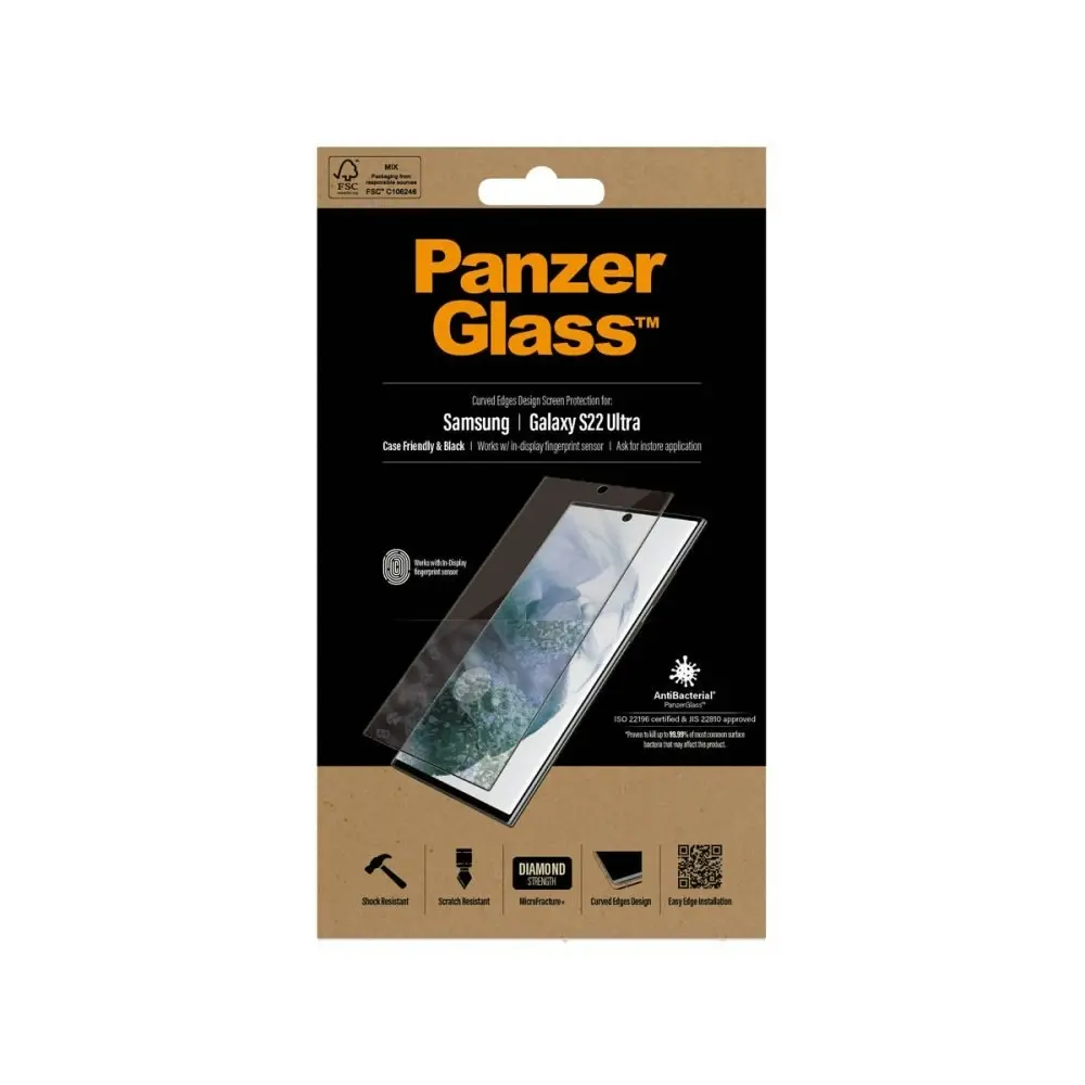 PanzerGlass Edge to Edge Screen Protector for Samsung GS22 Ultra - Black