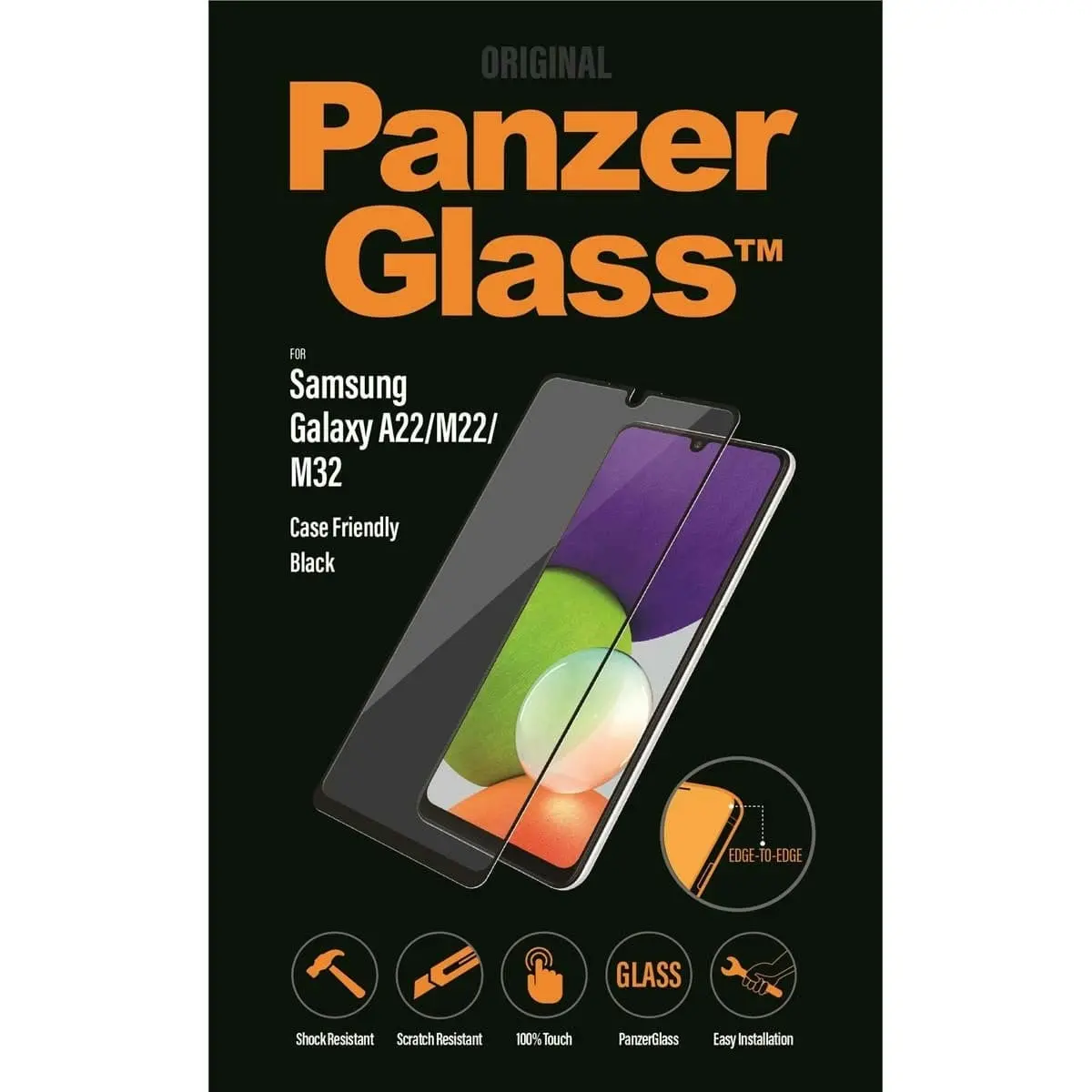 PanzerGlass Edge to Edge Screen Protector for Samsung A22 4G