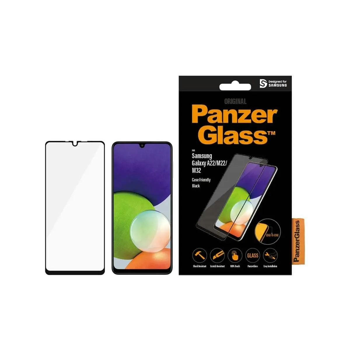 PanzerGlass Edge to Edge Screen Protector for Samsung A22 4G