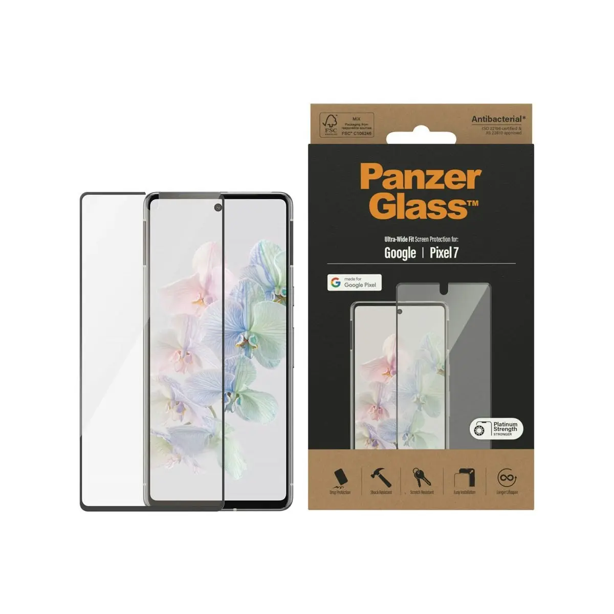 PanzerGlass UltraWide Fit Screen Protector for Google Pixel 7