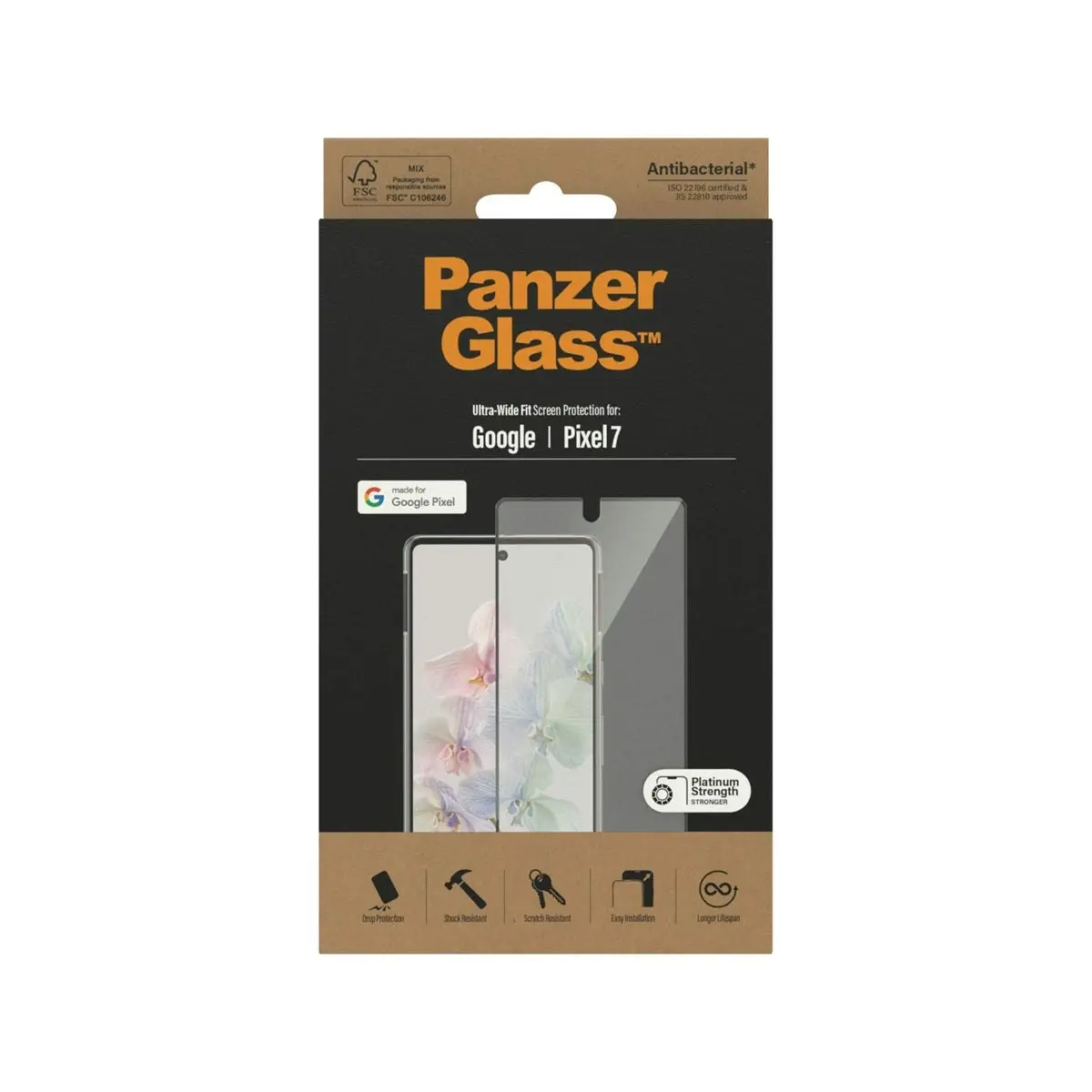 PanzerGlass UltraWide Fit Screen Protector for Google Pixel 7