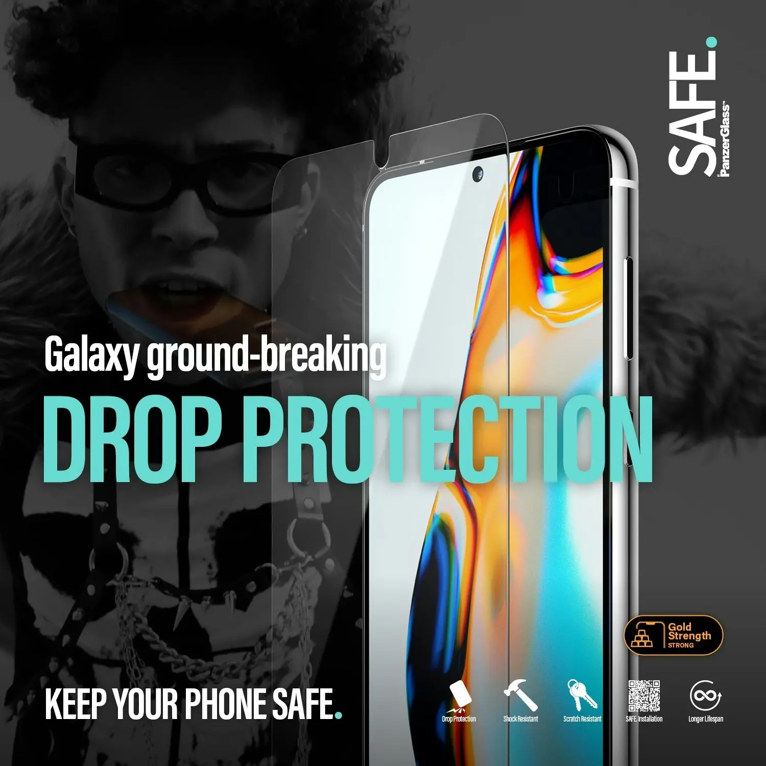 SAFE by Panzer UtraWide Fit Screen Protector for Samsung GS23