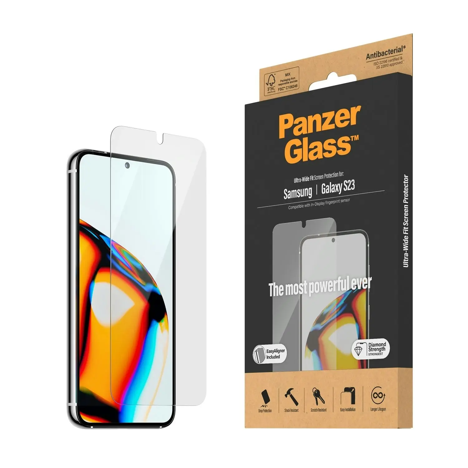 PanzerGlass UltraWide Fit with Aligner Screen Protector for Samsung GS23