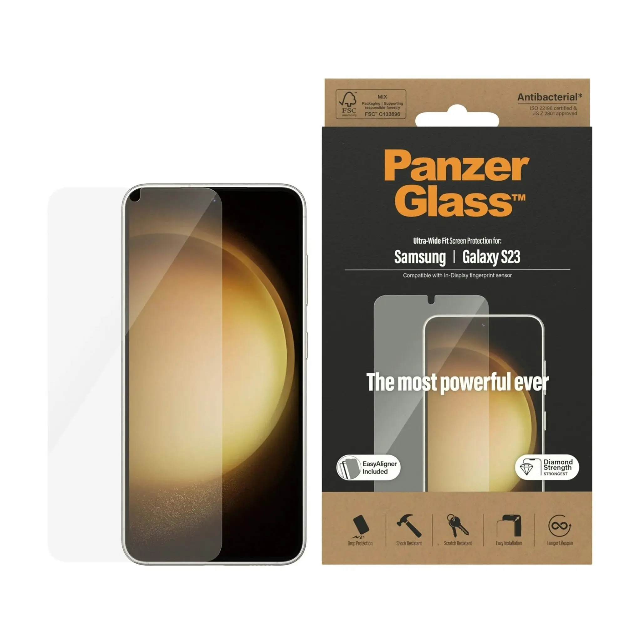 PanzerGlass UltraWide Fit with Aligner Screen Protector for Samsung GS23