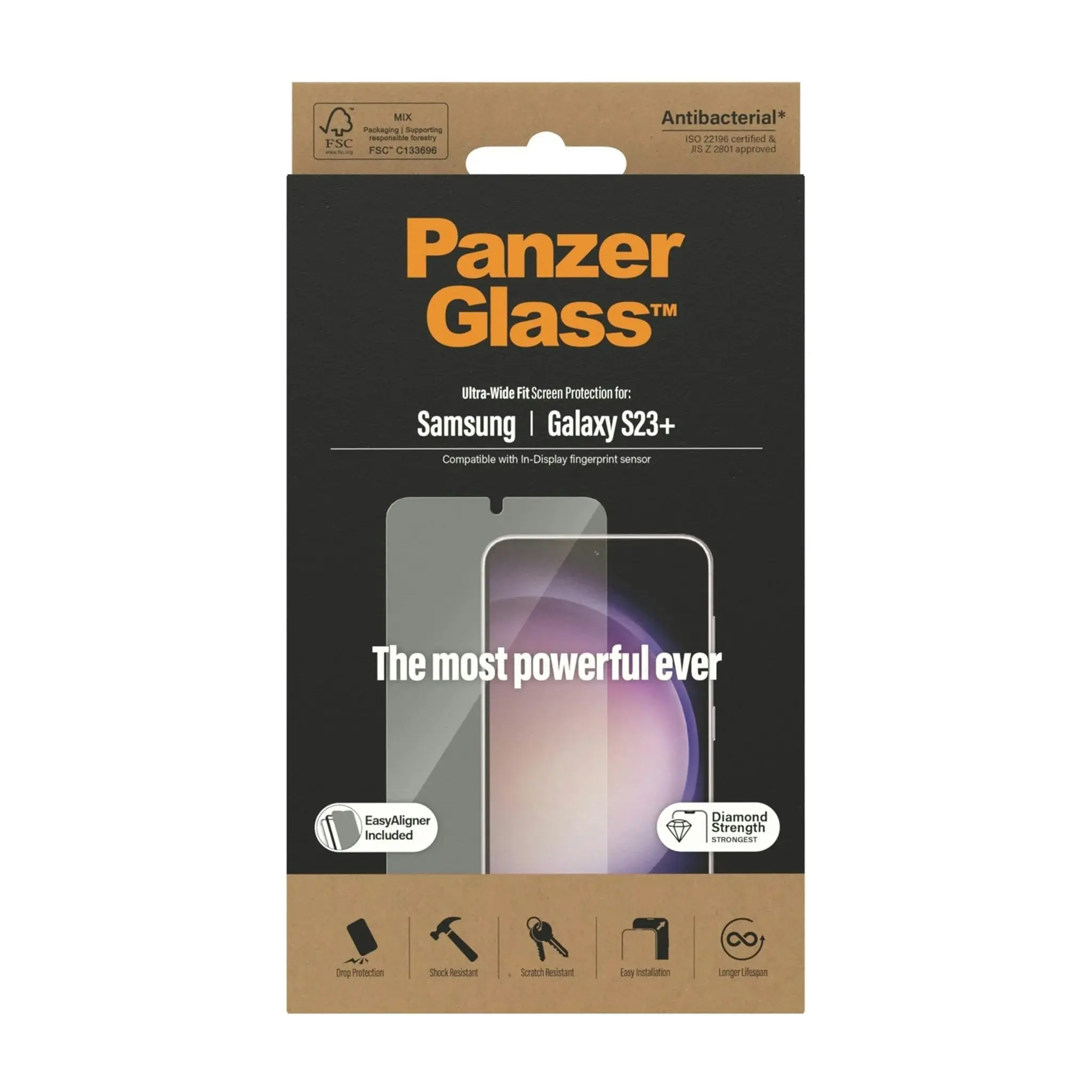 PanzerGlass UltraWide Fit with Aligner Screen Protector for Samsung GS23+