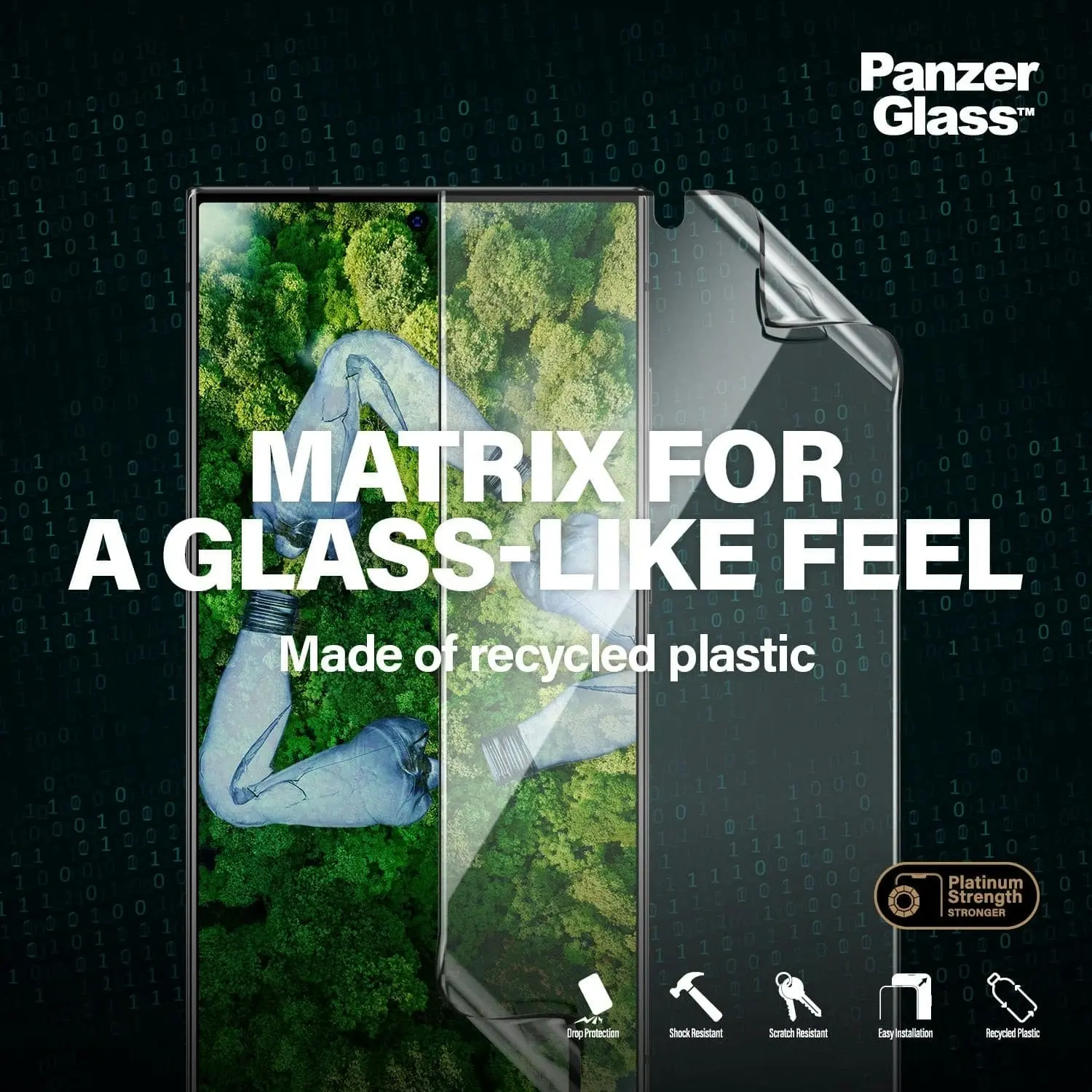 PanzerGlass Matrix Hybrid Glass with Aligner Screen Protector for Samsung GS23 Ultra