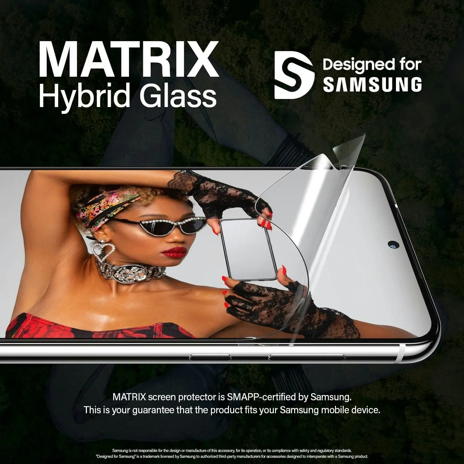 PanzerGlass Matrix Hybrid Glass with Aligner Screen Protector for Samsung GS23+