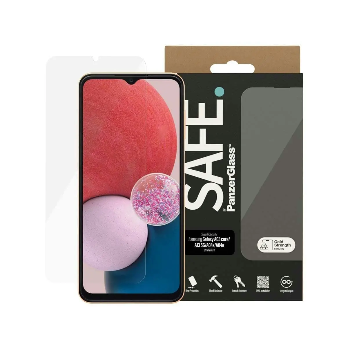 SAFE by Panzer UltraWide Fit Screen Protector for Samsung A13 5G/A04s