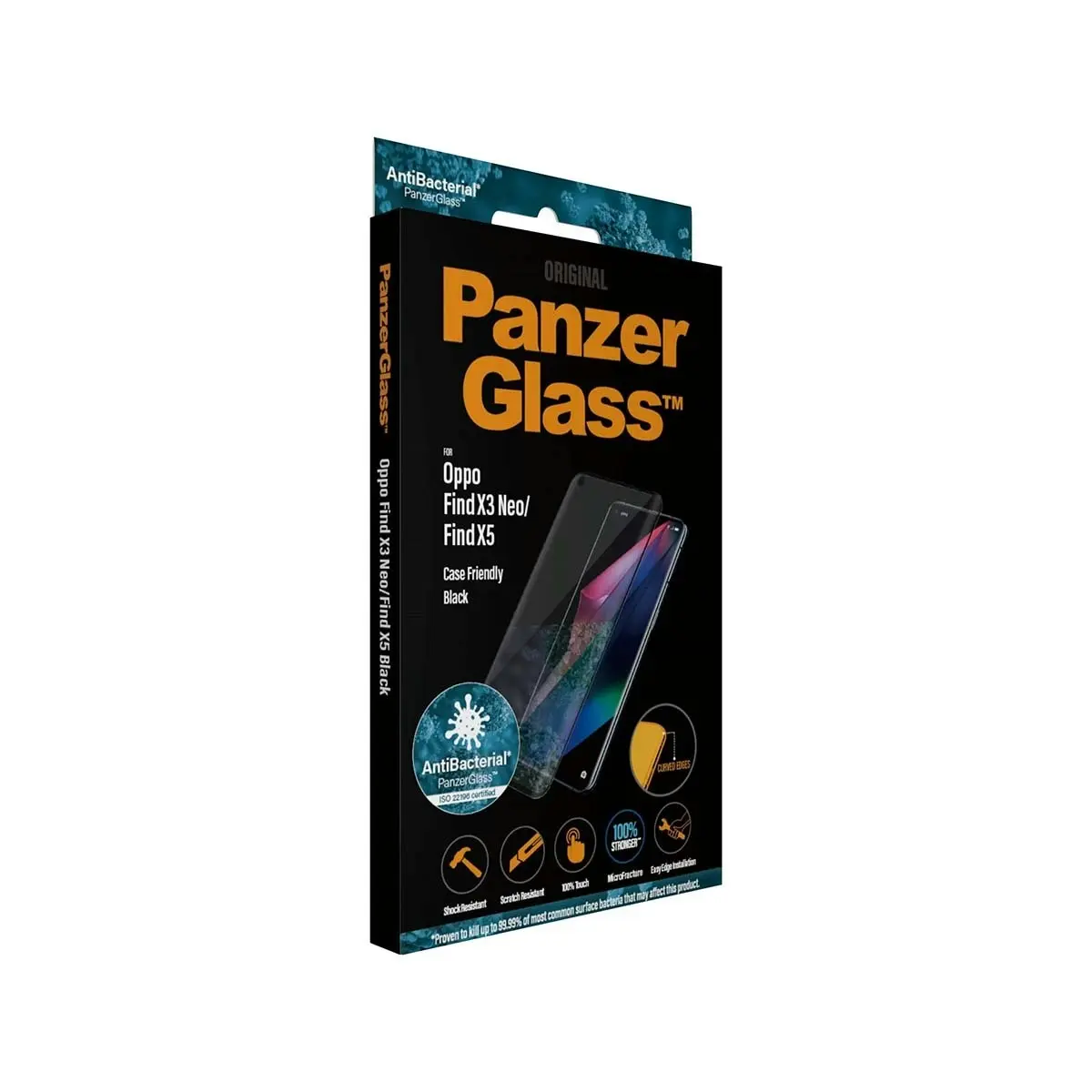 PanzerGlass Edge to Edge Screen Protector for Oppo Find X5/X3 Neo - Black