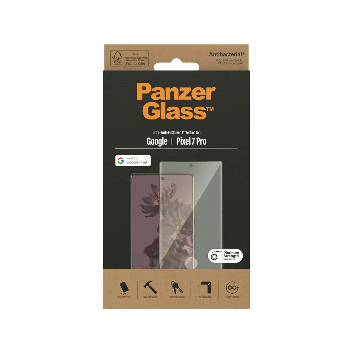 PanzerGlass UtraWide Fit Screen Protector for Google Pixel 7 Pro