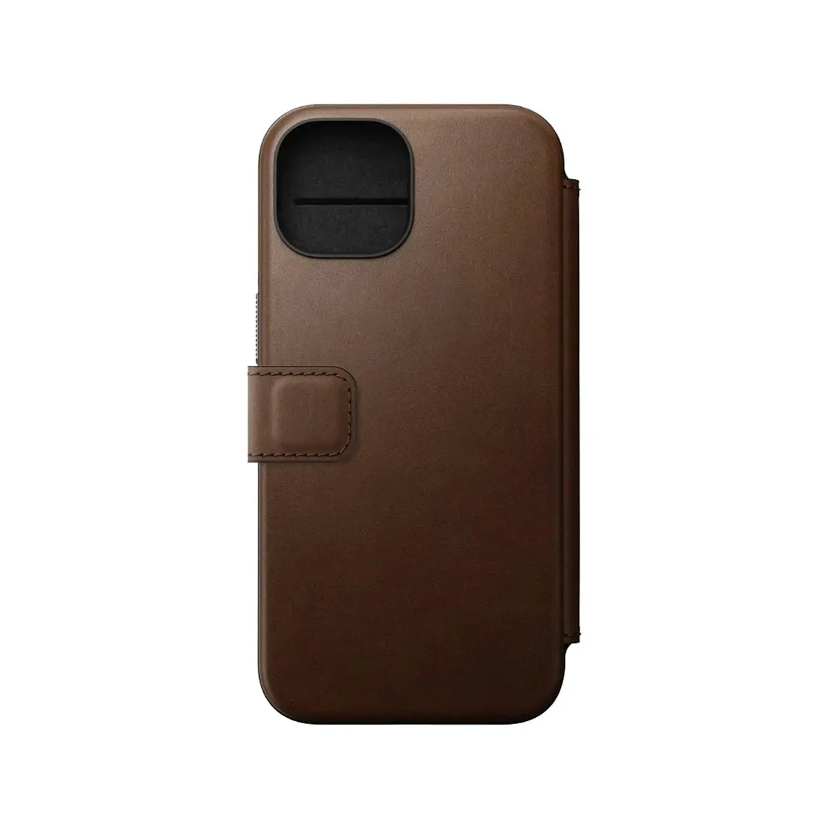 Nomad Leather Folio Case for iPhone 15 - Brown