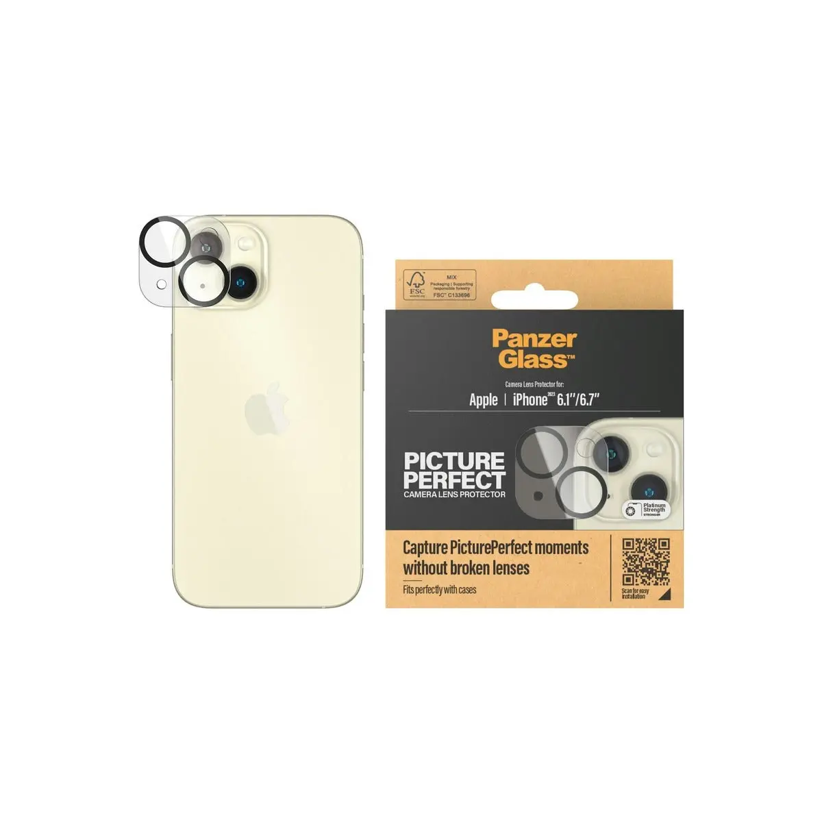 PanzerGlass Picture Perfect Lens Protector for iPhone 15/15 Plus