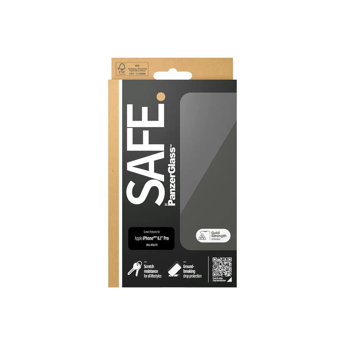 SAFE by Panzer UltraWide Fit Screen Protector for iPhone 15 Pro