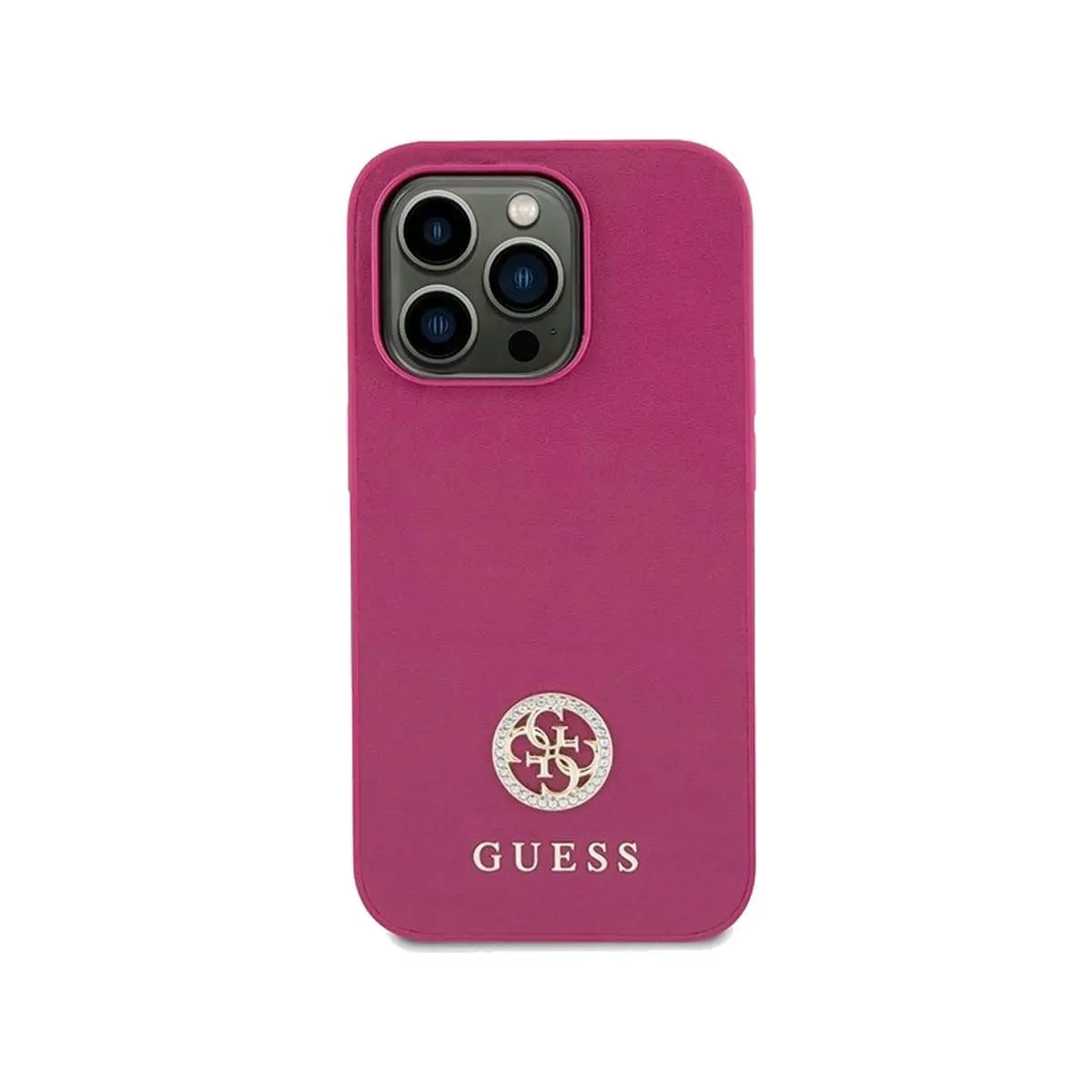 Guess 4G Diamond Smooth Leather Phone Case for iPhone 15 Pro