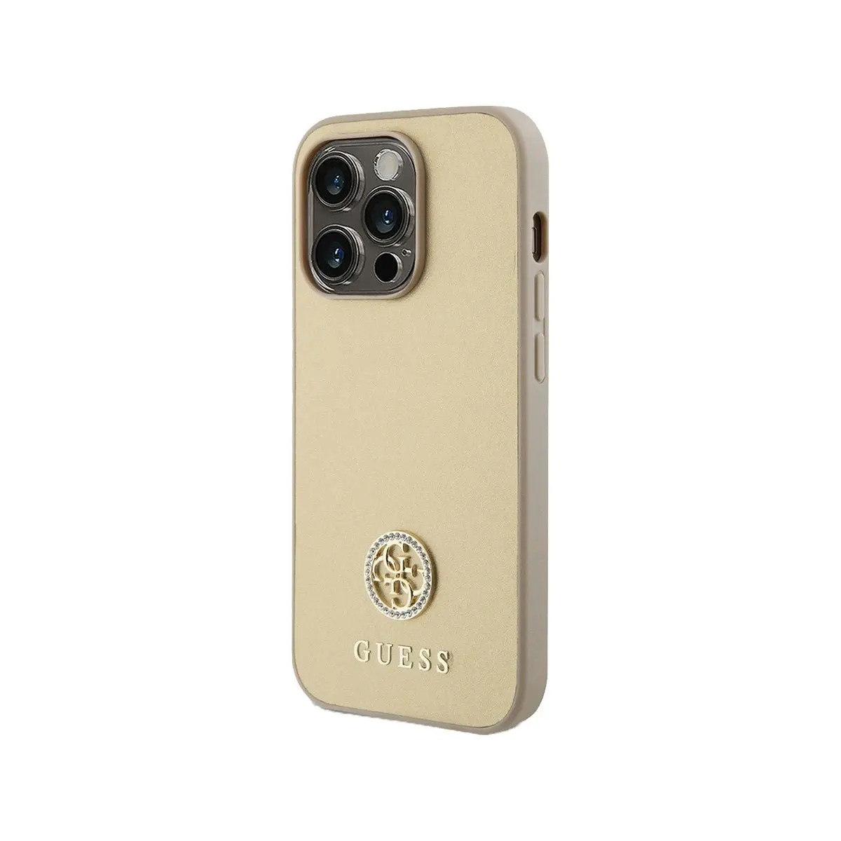 Guess 4G Diamond Smooth Leather Phone Case for iPhone 15 Pro