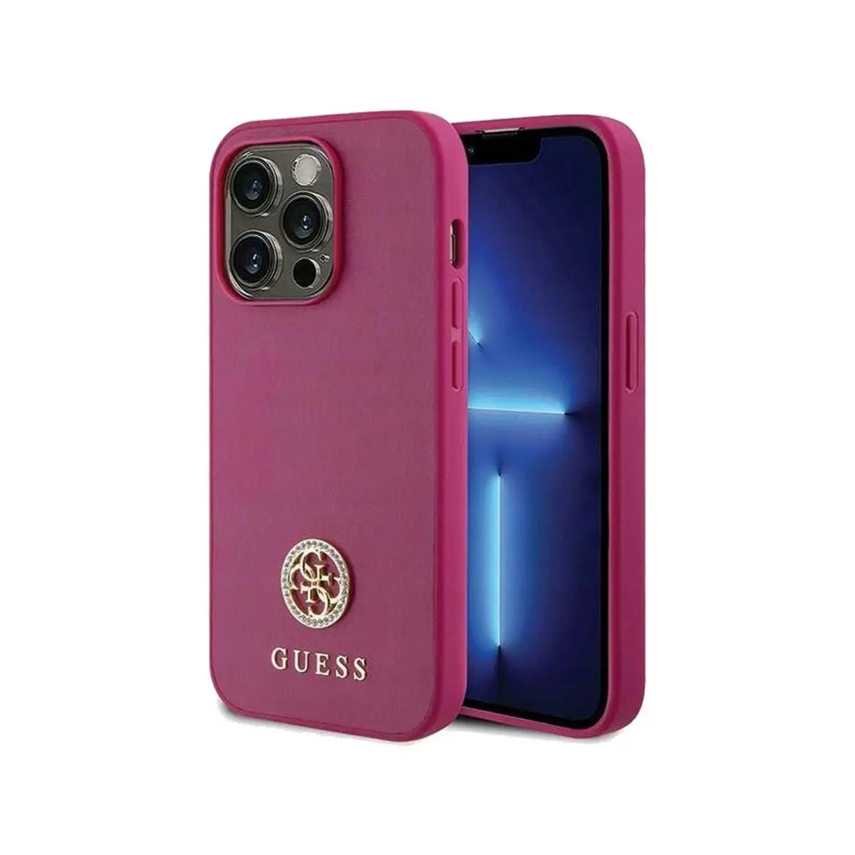 Guess 4G Diamond Smooth Phone Case for iPhone 15 Pro Max