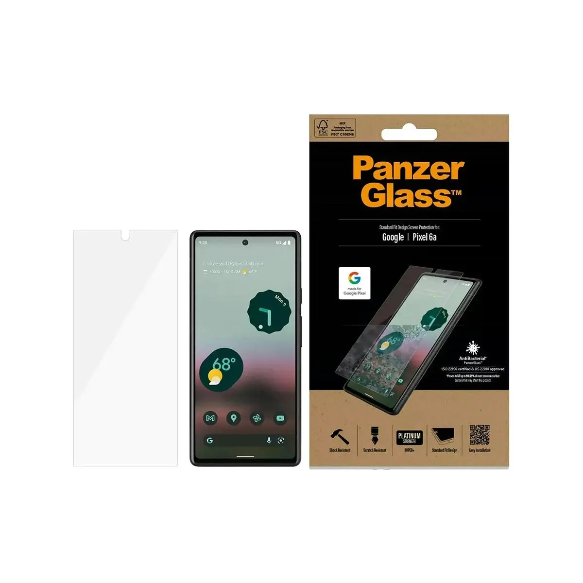 PanzerGlass Edge to Edge Screen Protector for Google Pixel 6a