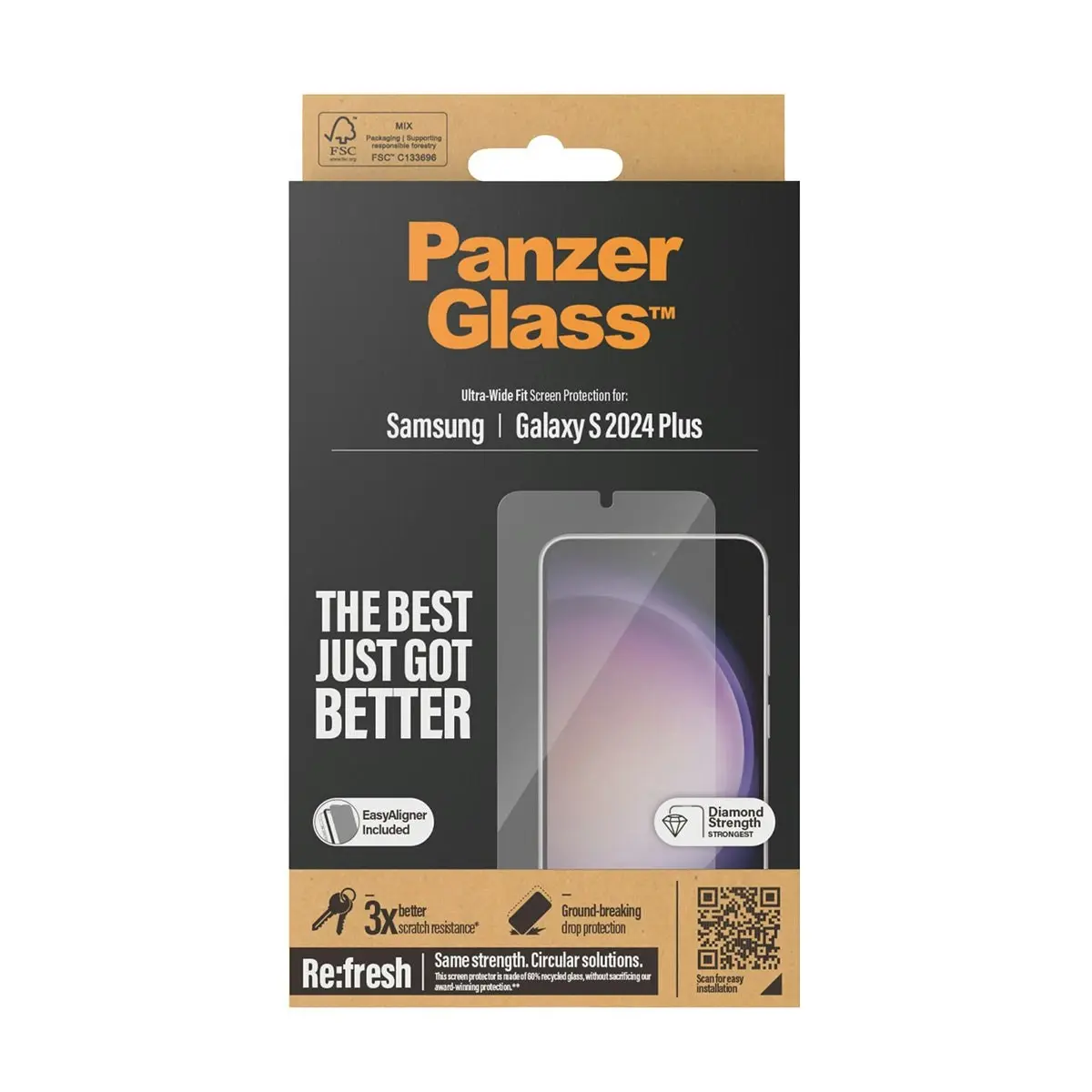 PanzerGlass UltraWide Fit with Aligner Screen Protector for Samsung GS24+