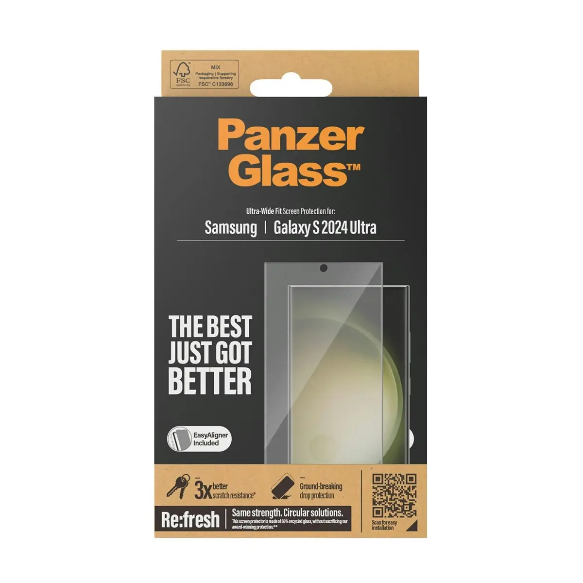 PanzerGlass UltraWide Fit with Aligner Screen Protector for Samsung GS24 Ultra