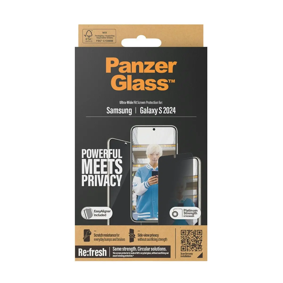 PanzerGlass UltraWide Fit Privacy  Screen Protector for Samsung GS24