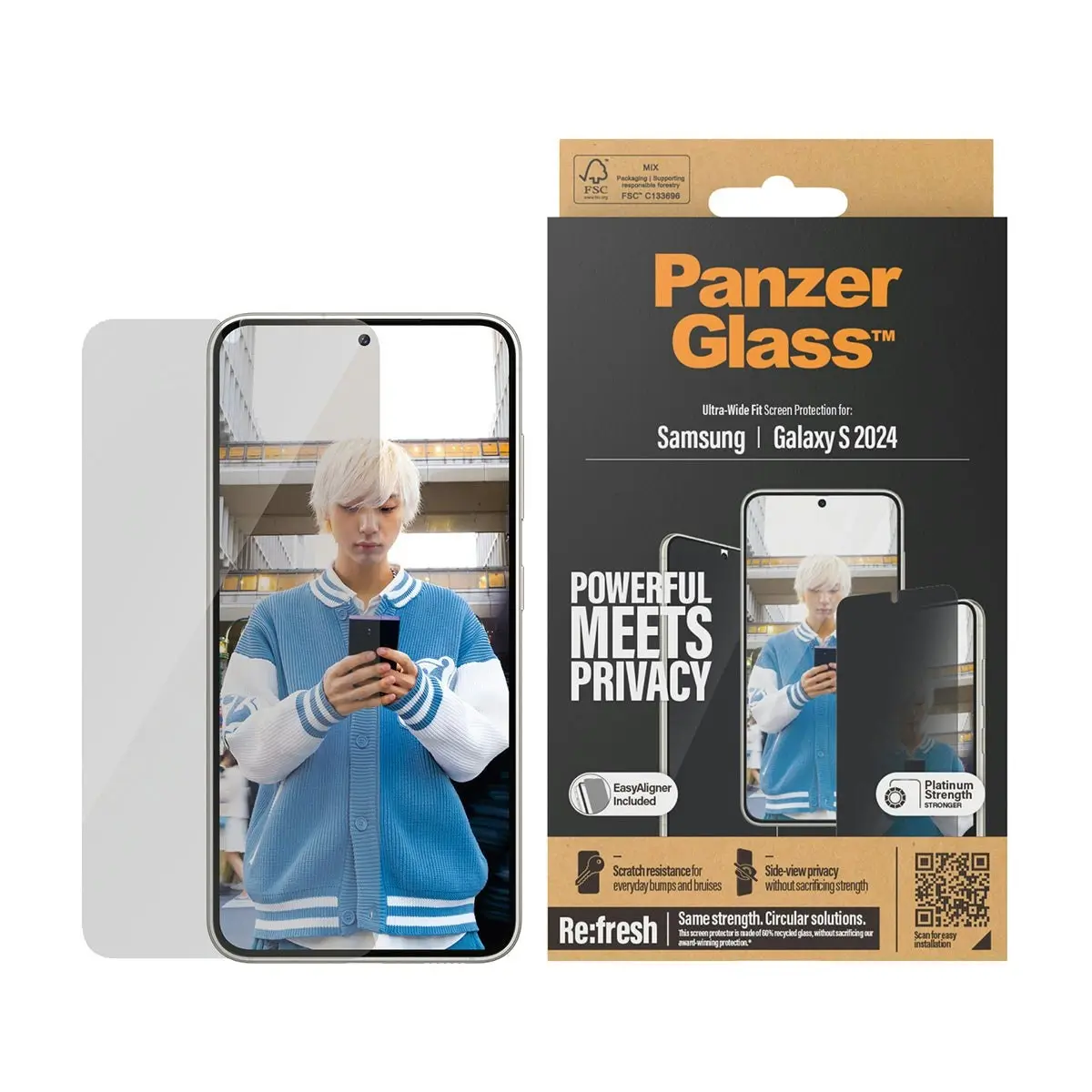 PanzerGlass UltraWide Fit Privacy  Screen Protector for Samsung GS24