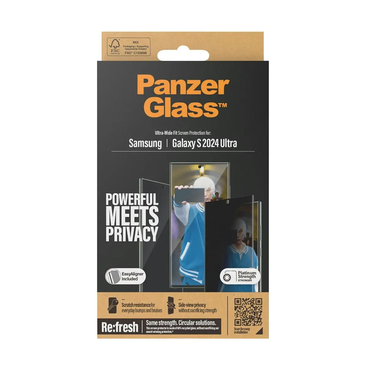 PanzerGlass UltraWide Fit Privacy  Screen Protector for Samsung GS24 Ultra